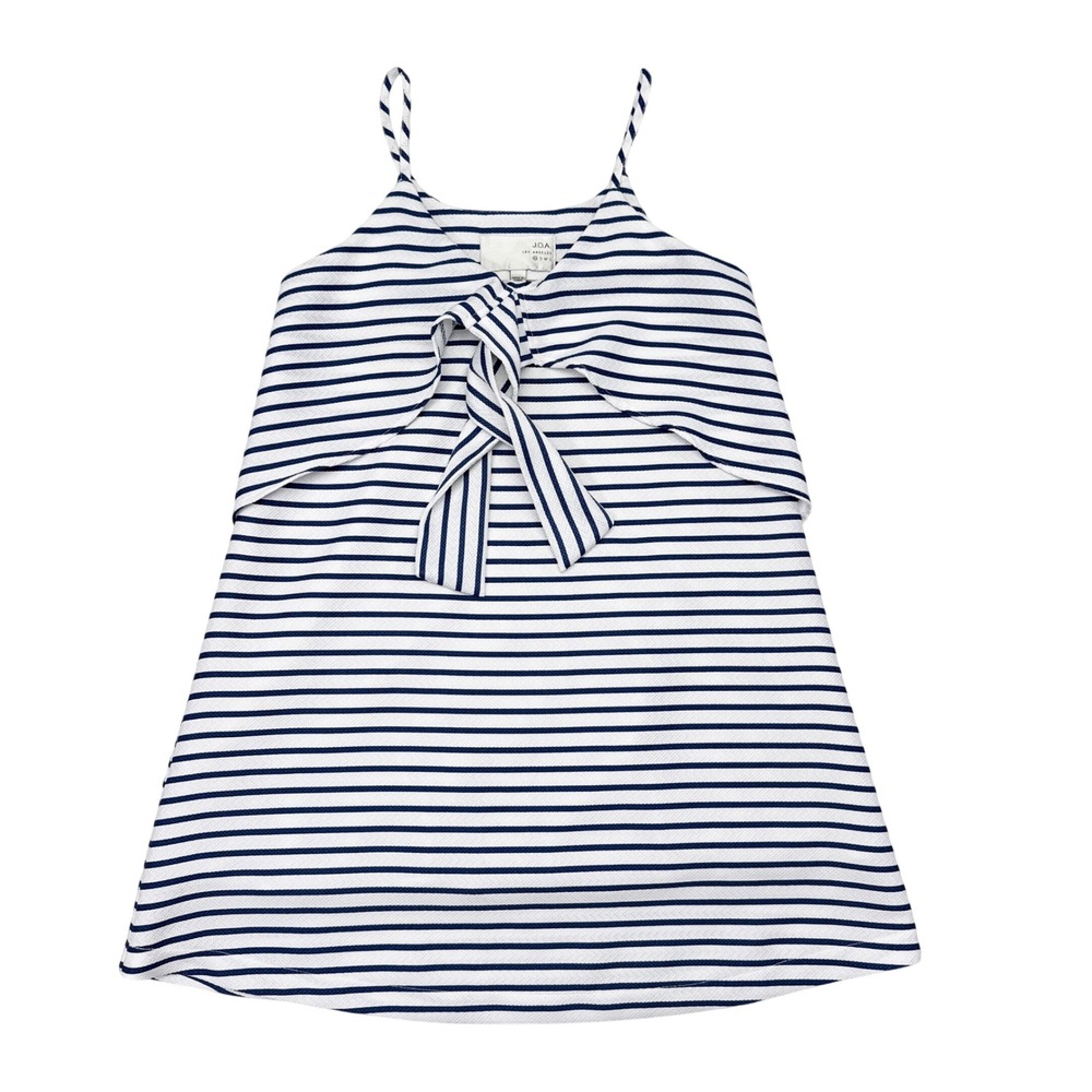JOA Dress Size XS Blue White Striped Nautical Tie Front Mini Preppy Casual